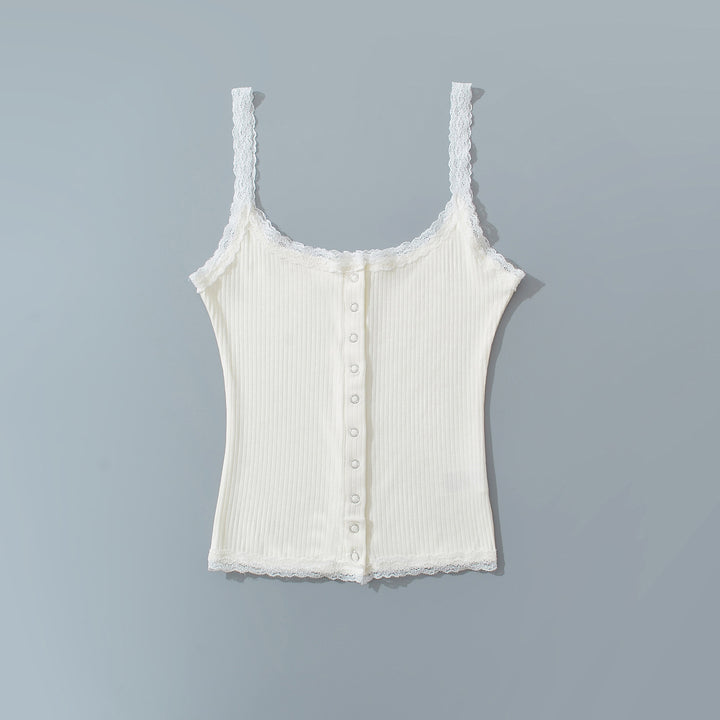 Dame spids-langærmet-crop-top med knaplukning og elastisk struktur Stilla