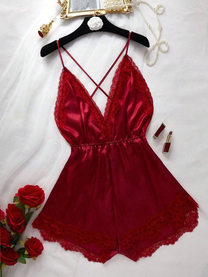 Dame Spids Satin Overall Stilla