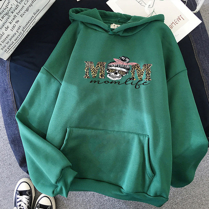 Kvindernes hoodie med kreativt kraniedesign Stilla
