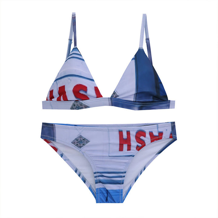 Dame bikini-sæt med kreativt mønster mix og justerbare stropper Stilla