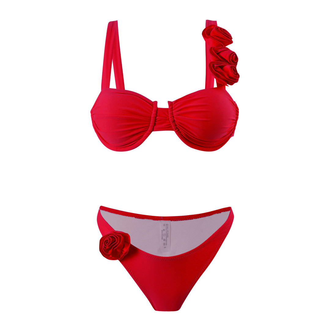 Dame bikini-top med blomstret design og justerbare stropper Stilla
