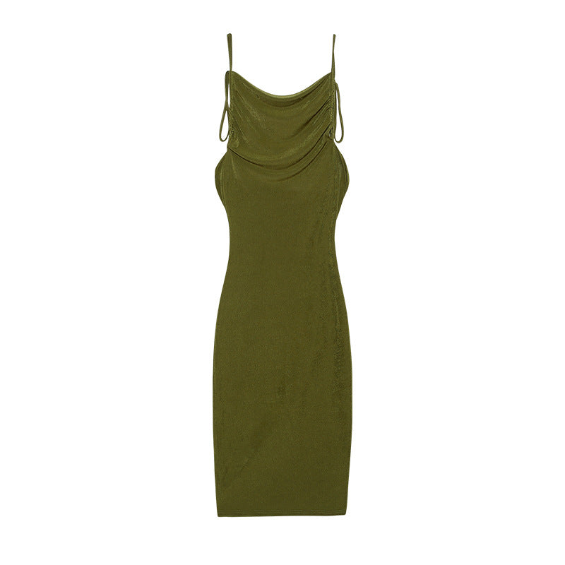 Dame Elegant Draperet Slipkjole Stilla
