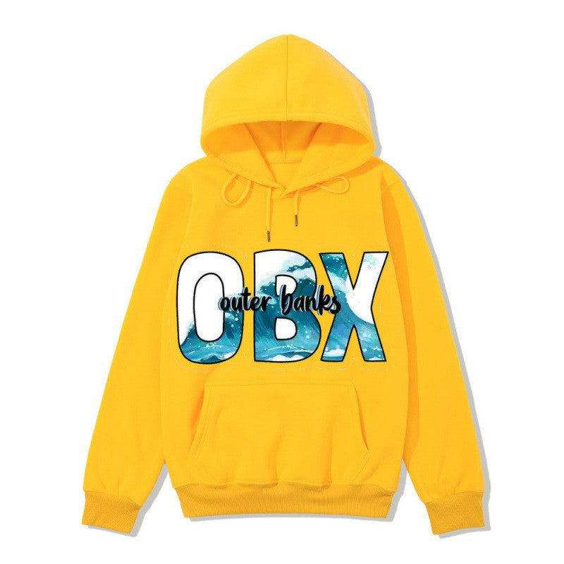 Dame hoodie med maritim grafisk design Skovae