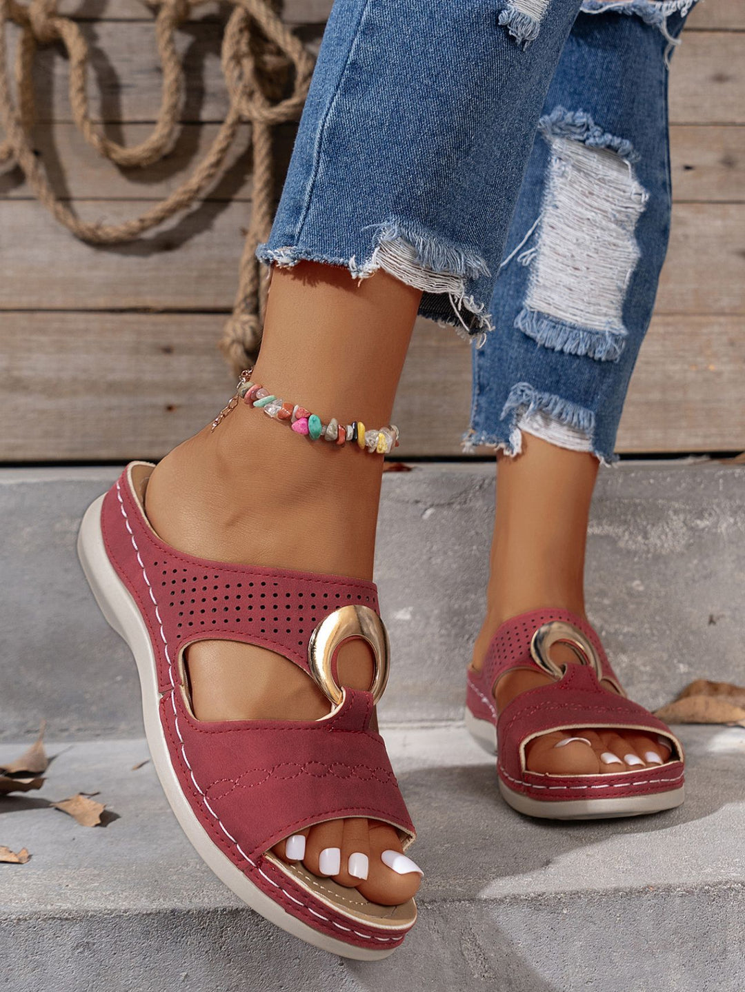 Dame Komfortable og stilfulde sandaler med fashionable detalje Stilla