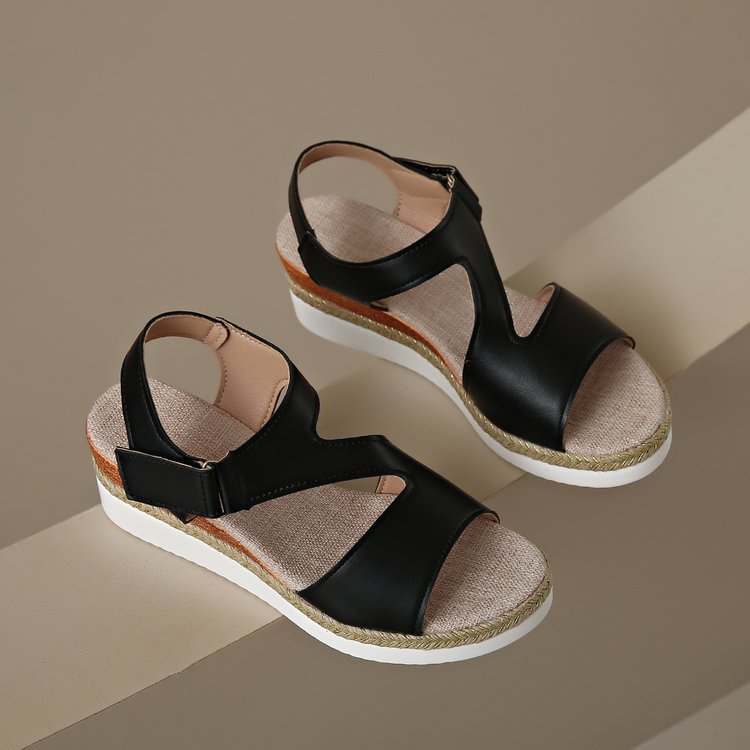 Dame modische kile-sandaler med komfortabel fodsenge Stilla