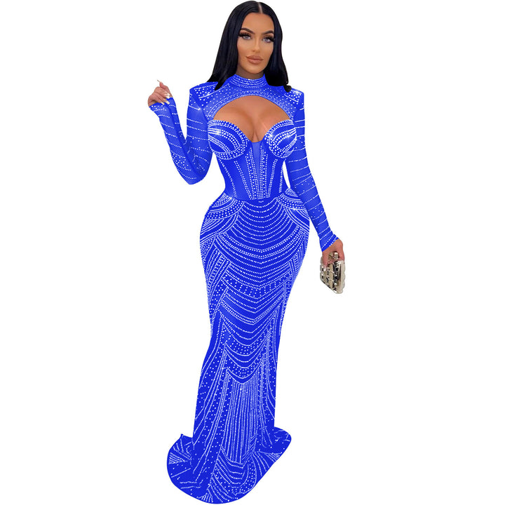 Damer Glamourøst Aftenkjole med Cut-Out-design og Rhinestone dekorationer Stilla