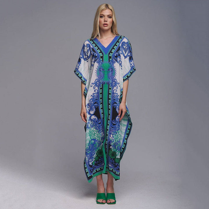 Dame Gulvlængde Kaftan med kunstnerisk Barokdesign Stilla
