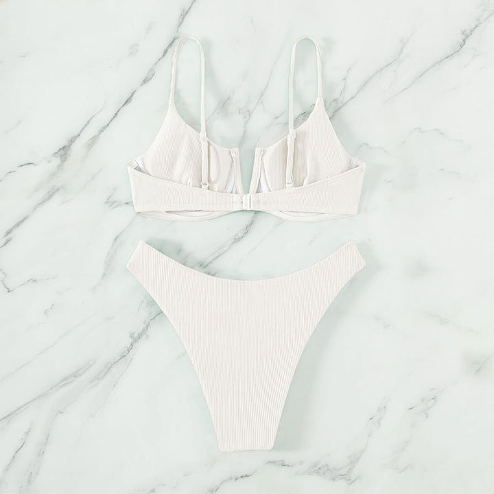 Damer Sporty Bikini med moderne farveblock-design Skovae