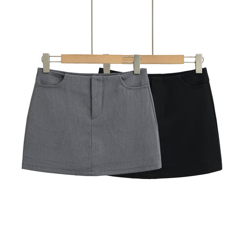 Dame Minirok med elegante quiltede detaljer og figursyet snit Stilla