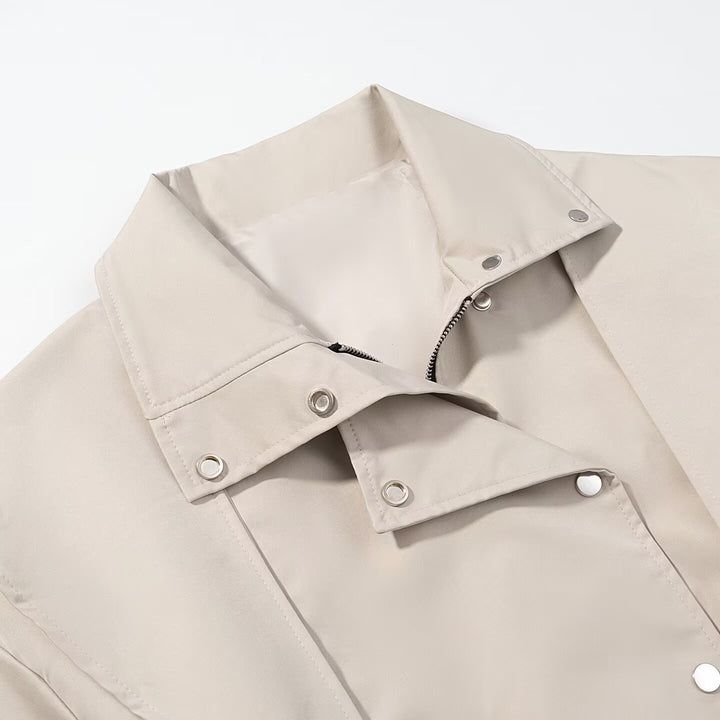 Kvinders fashionable trench coat jakke med høj krave og praktiske lommer Stilla