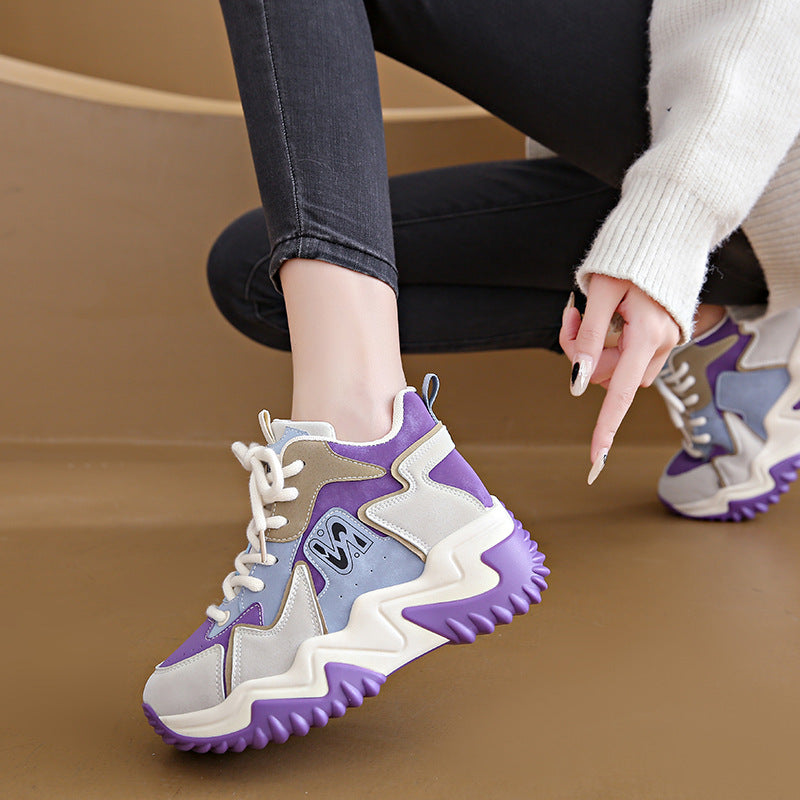 Dame Chunky Sneakers med skridsikker sål og åndbar mesh-konstruktion Stilla