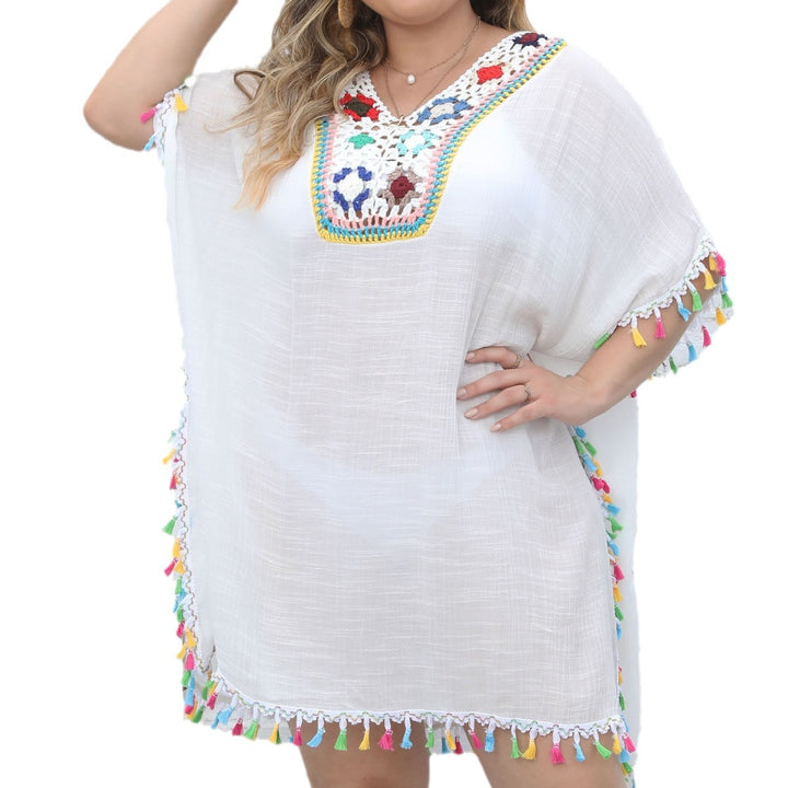 Femme Stilfuldt Broderet Strandcover-Up Stilla
