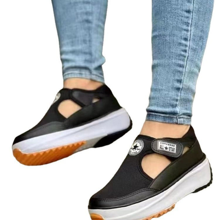 Dame trendy Slip-On sneakers med skridsikker sål og åndbar mesh-overflade Stilla