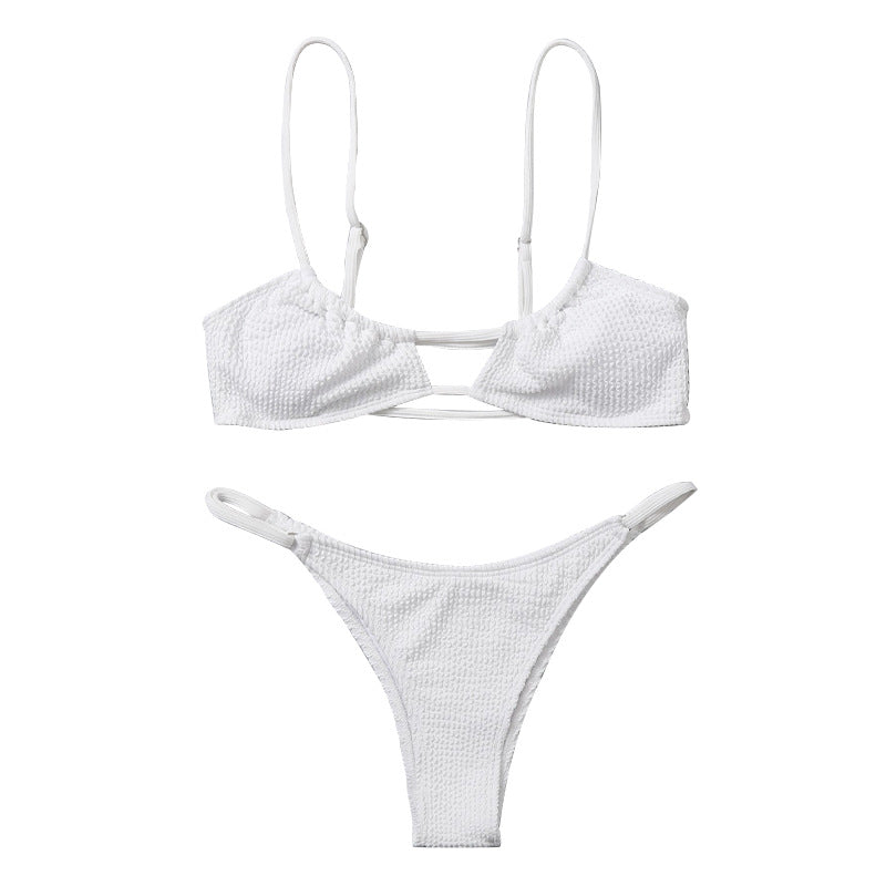 Dame Triangel-Bikini med innovativt cut-out design Skovae