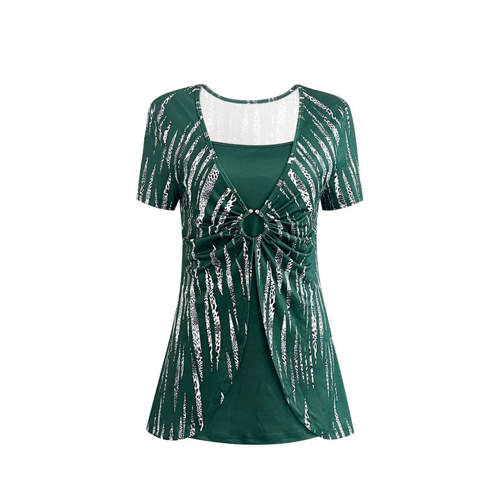 Dame Mode Twist-Front Tunika Top Stilla