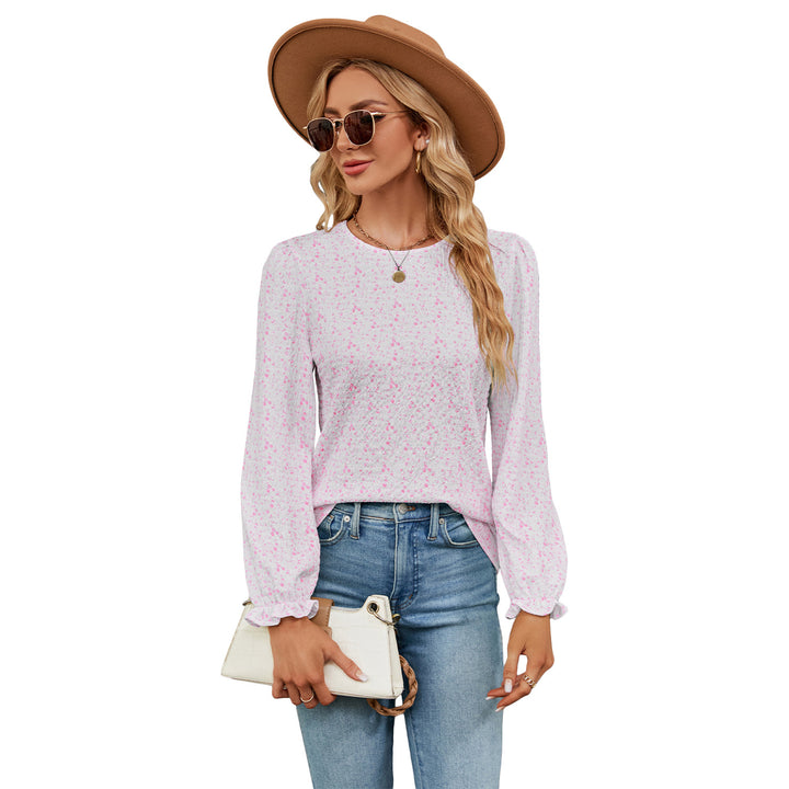 Damer Bluse med floral mønster og luftige ærmer Stilla