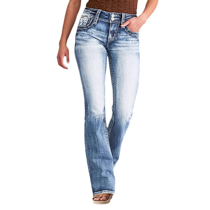 Kvinders Bootcut Jeans med Høj Talje og Casual Vintage Look Stilla