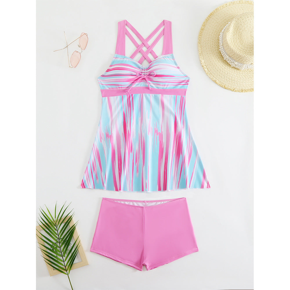 Dame Tankini-overdel med shorts Skovae