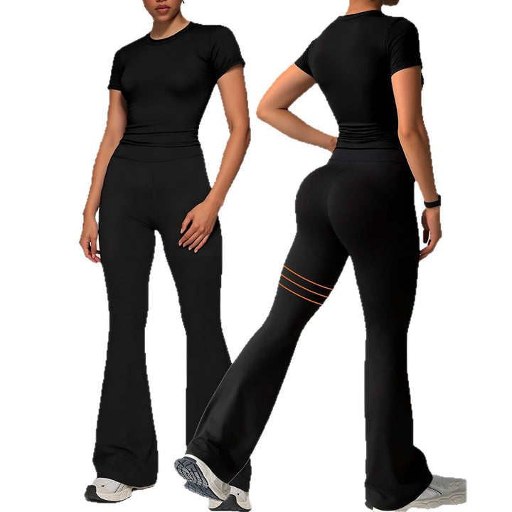 Damer Sportligt sæt med cropped top og flared leggings Skovae