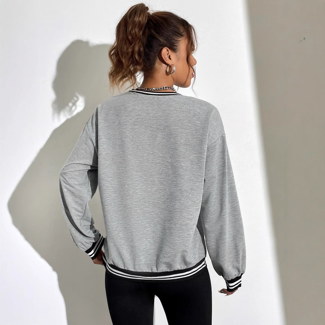 Kvinders afslappede sweatshirt med trykt Hawaii motiv og dropped skuldre Stilla