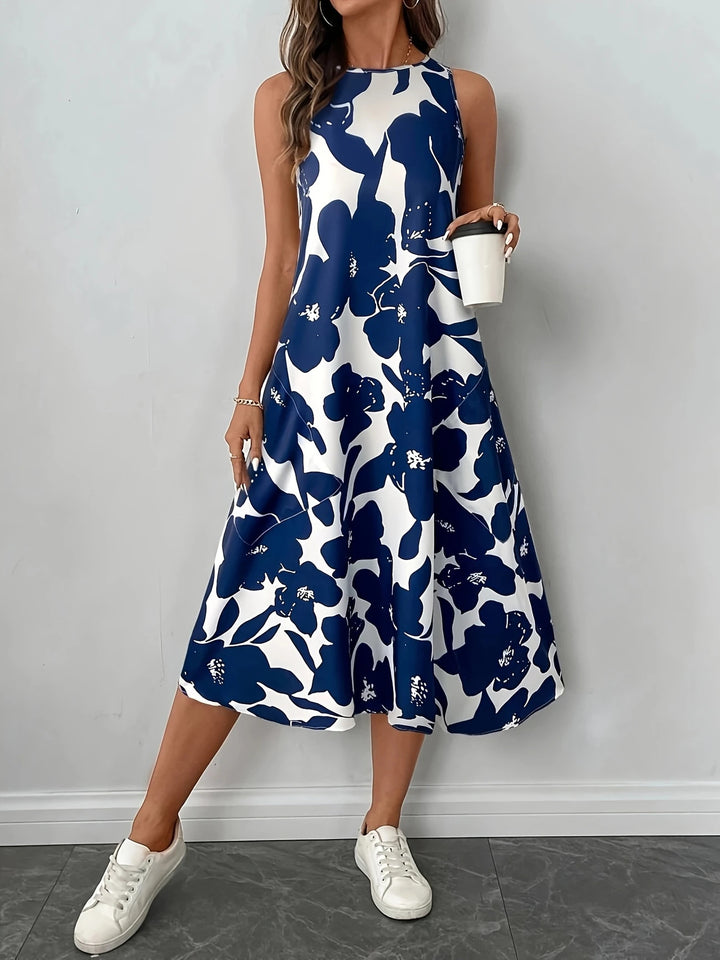 Dame Midikjole med blomsterprint Stilla