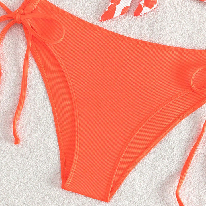Dame triangel-bikini med moderigtigt dyremotiv og justerbare snore Skovae
