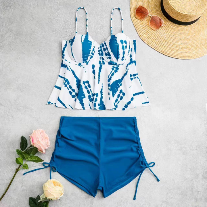 Dame Tankini-sæt med elegant bustier-top og sporty høj talje-trusser Stilla