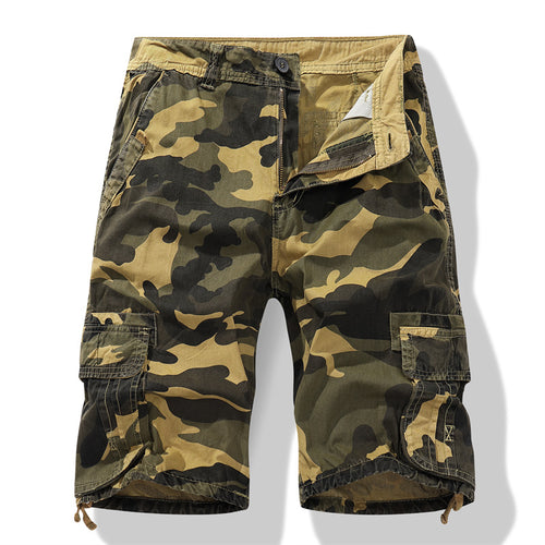 Herrer camouflage cargo-shorts med alsidige lommer og justerbar talje Stilla