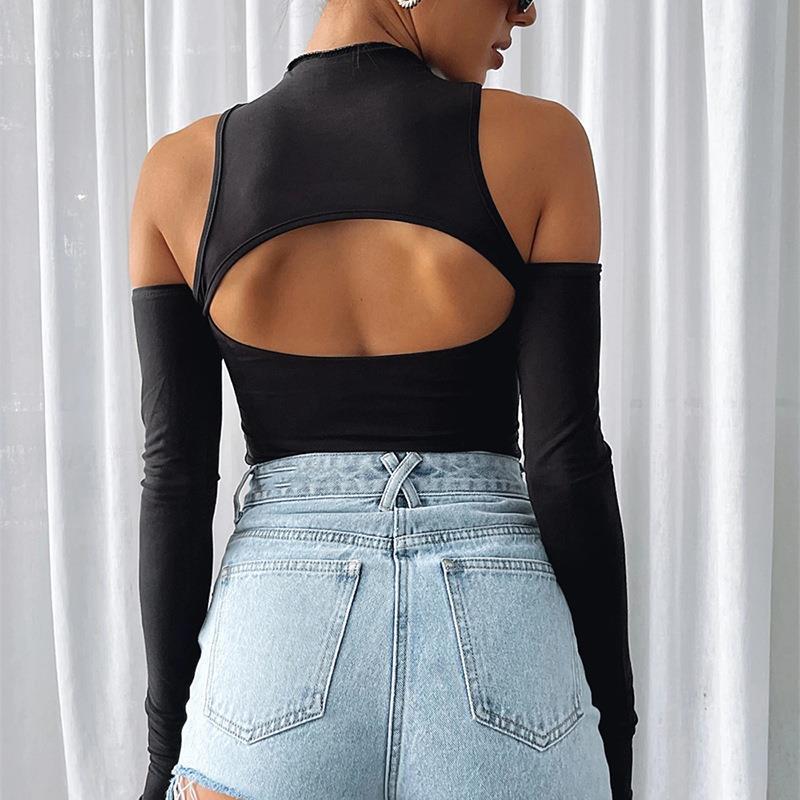 Damer Elegant bodysuit med raffineret udskæring og lange ærmer Skovae