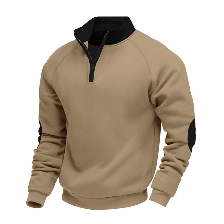 Herrer sportpullover med moderigtig ståkrave og praktisk lynlåsåbning Stilla