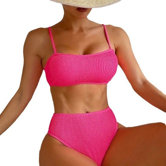 Dame Rippenshorts Høj talje Bikini Sæt Stilla 1750839309