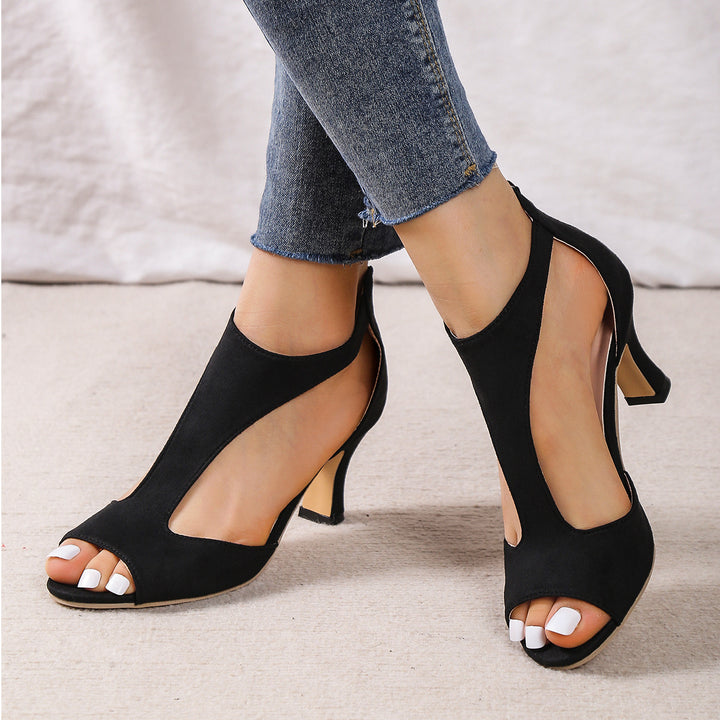 Dame Peep-Toe Plateau Sandaler Stilla