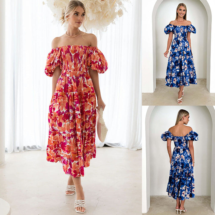 Dame elegant og luftig sommerkjole med flæsedetaljer Stilla