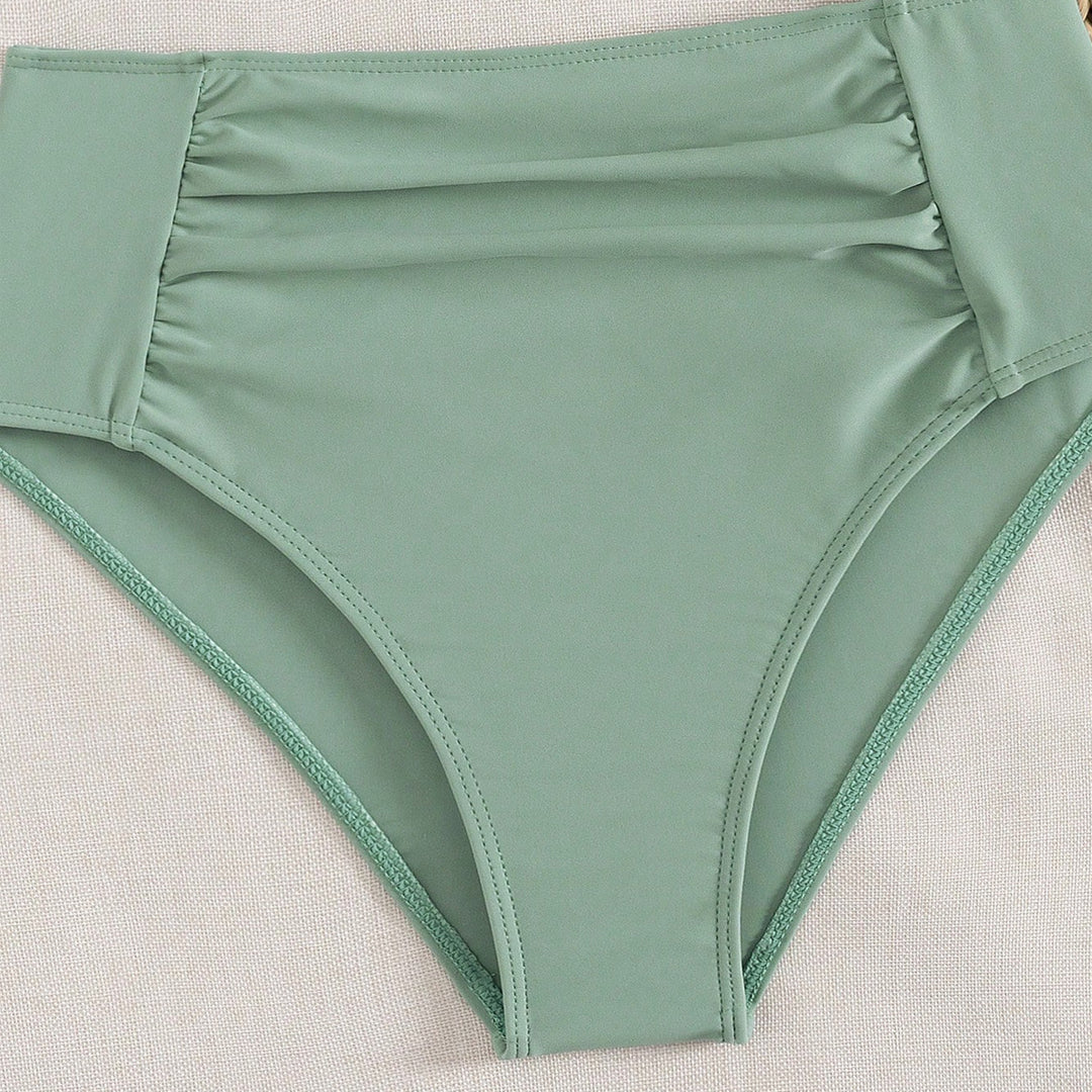 Dame Højtaljet Bikini med Ruffles detaljer Skovae