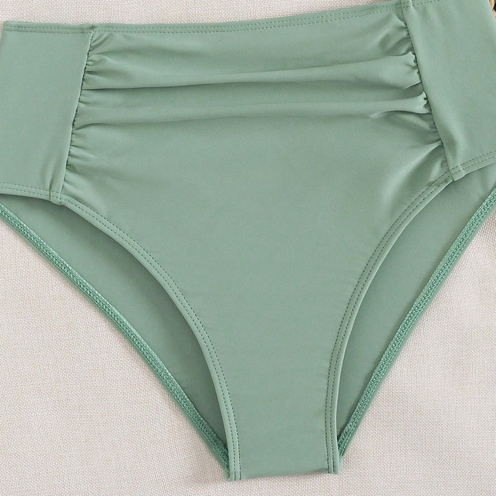 Dame Højtaljet Bikini med Ruffles detaljer Skovae