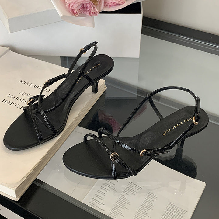 Damer elegante Sling-sandaler med delikate stropper og justerbar lukning Stilla