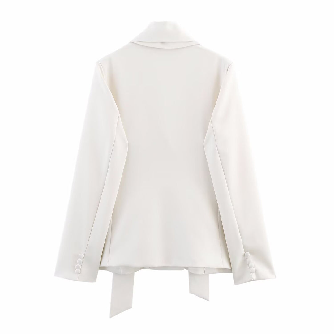 Dame elegant blazer med aftageligt halstørklæde Stilla