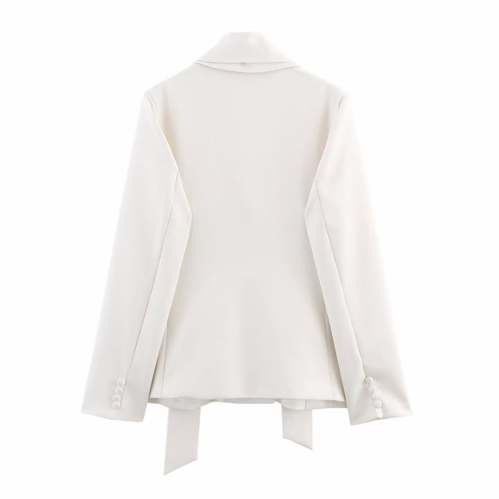 Dame elegant blazer med aftageligt halstørklæde Stilla
