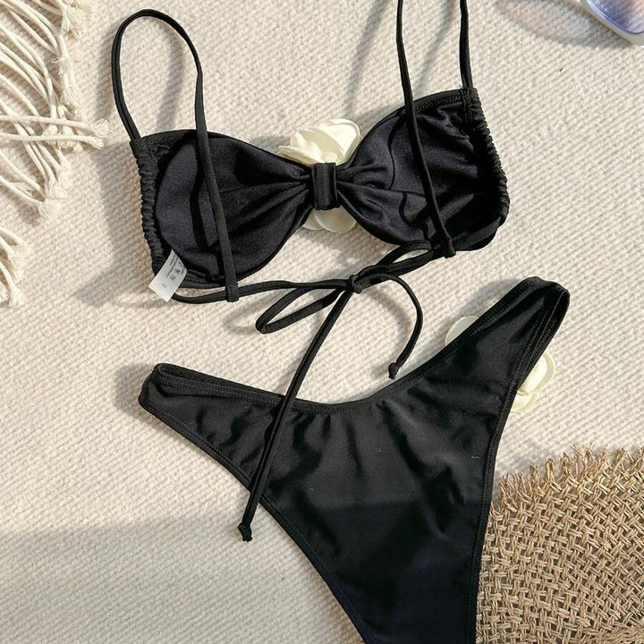 Dame Bikini Sæt med dekorativt blomstermotiv Stilla