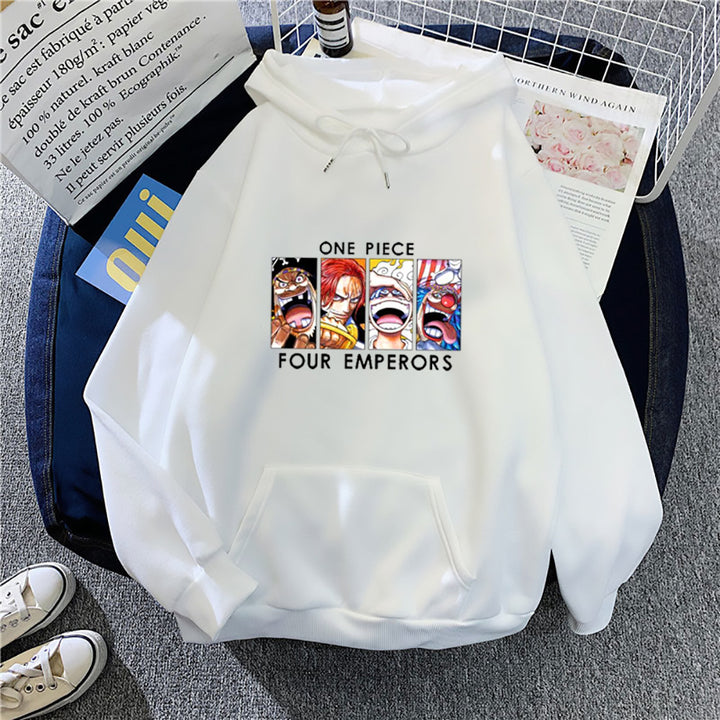Kvinders hættetrøje med unikt anime design Skovae