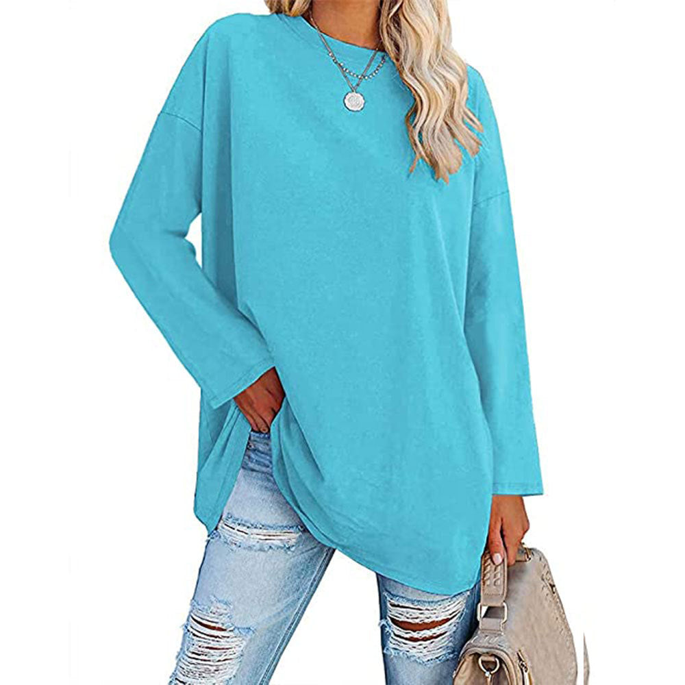 Dame Oversized Langærmet T-shirt med afslappet snit Stilla