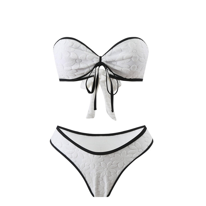 Dame blomsterprint stropløs bikini sæt Stilla