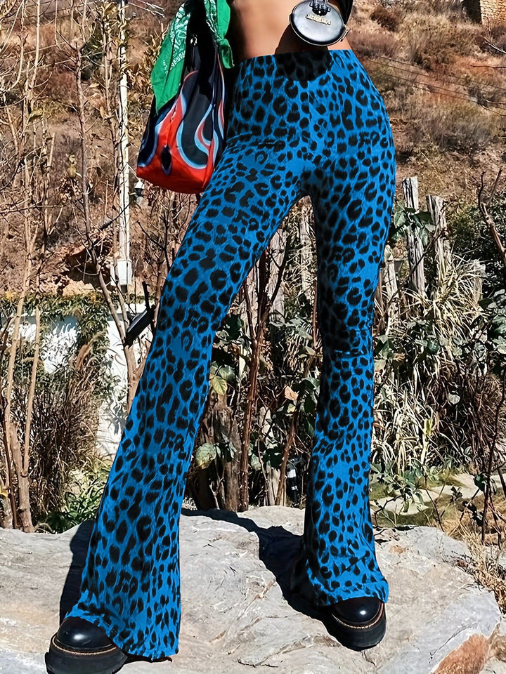 Dame Flared Leopardmønster-Bukser Stilla