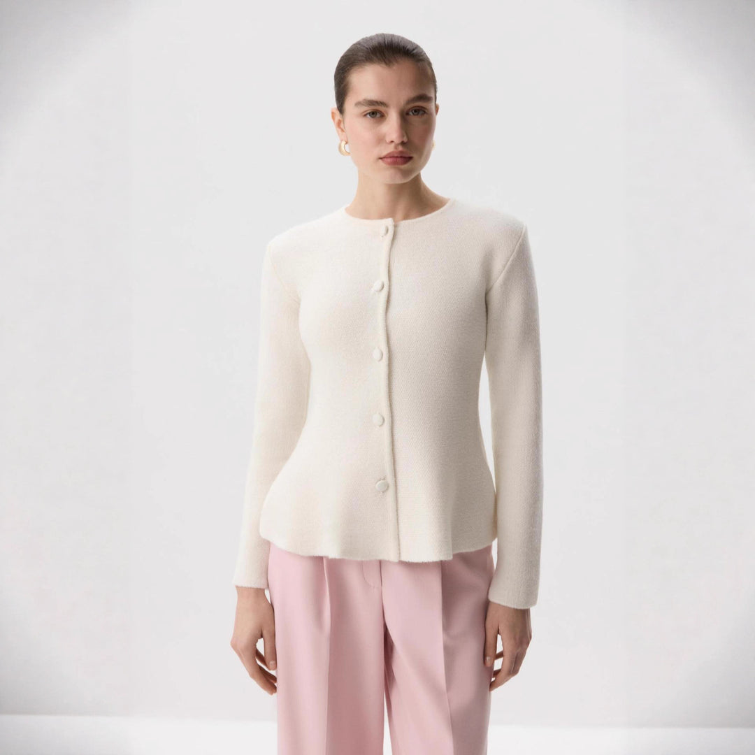 Damer elegant cardigan med struktureret design og tætsiddende snit Stilla