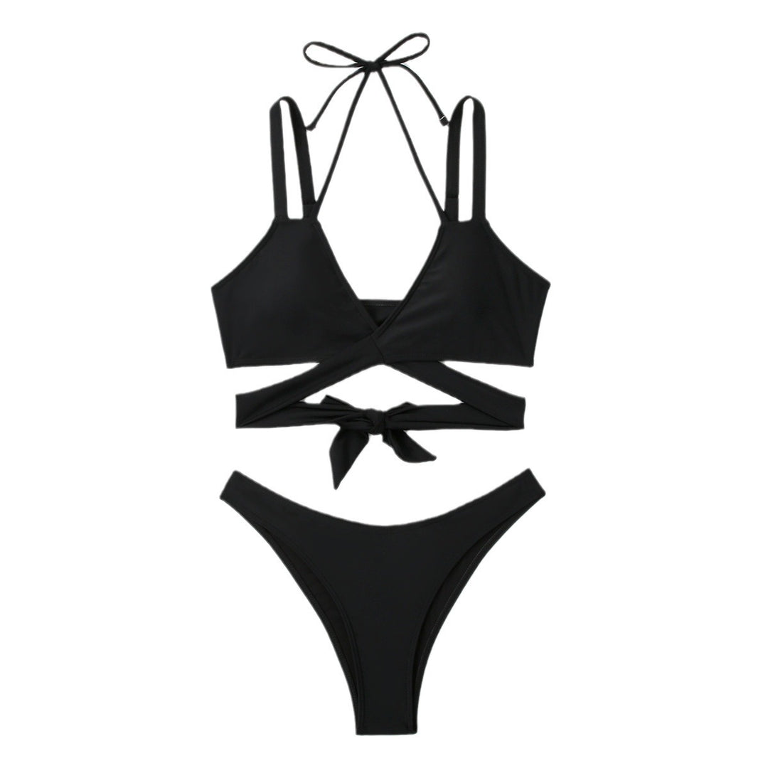 Dame Bikini-sæt med raffinerede bindebånd og justerbare stropper Stilla