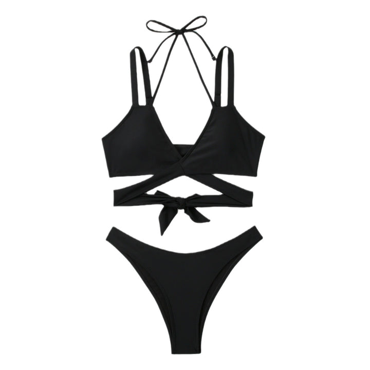 Dame Bikini-sæt med raffinerede bindebånd og justerbare stropper Stilla