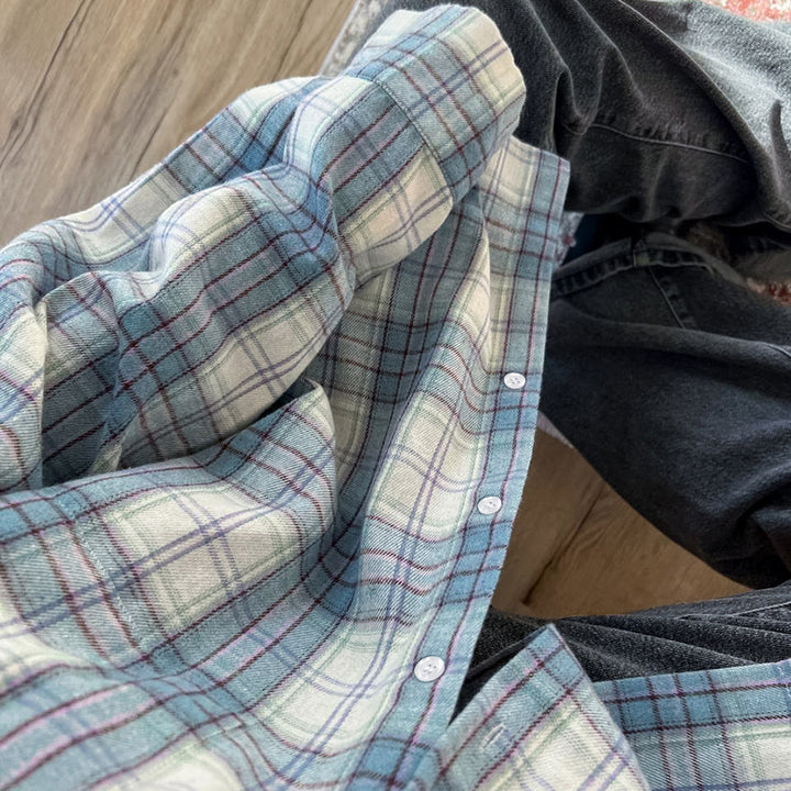 Dame ternet bluse i afslappet snit med skulderpuder Stilla