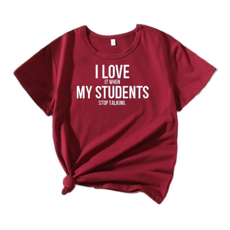 Dame Fritid Lærer Humor T-Shirt Stilla
