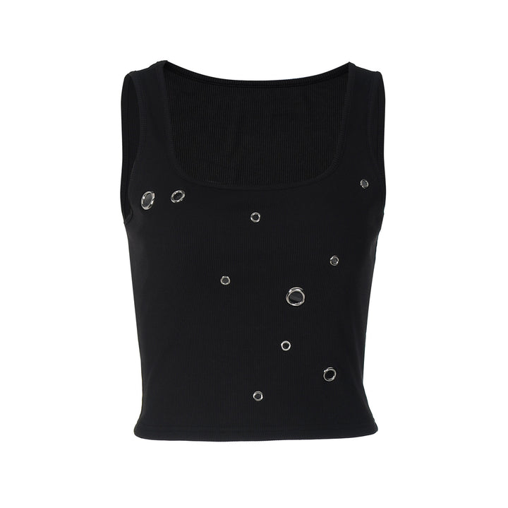 Dame Crop-Top med iøjnefaldende ringdetalje Skovae