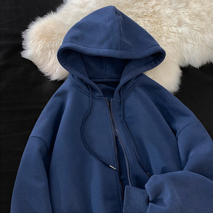 Kvindernes hoodie sweatshirt jakke med ergonomisk snit og praktisk lynlås